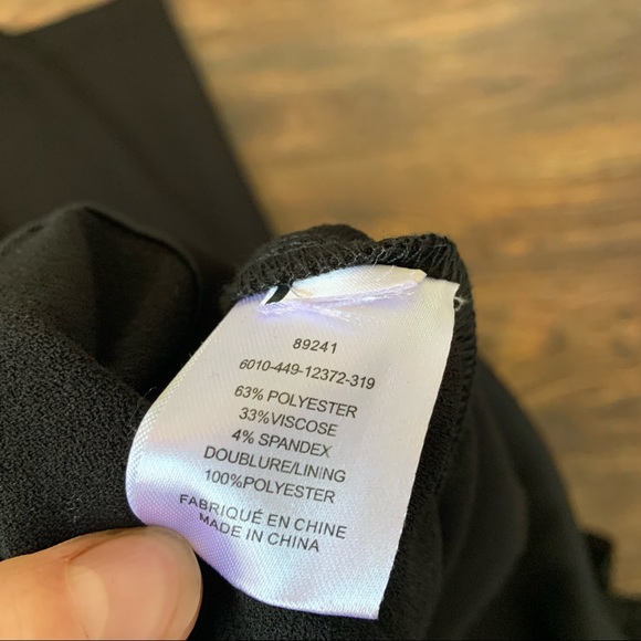 MELANIE LYNE | Black Crepe Wide Leg Jumpsuit Sz 2 - Picture 5 of 12